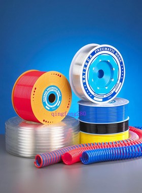 100米透明PU16X12气动软管蓝色气线内径12外径16MM红PU气管.16*12