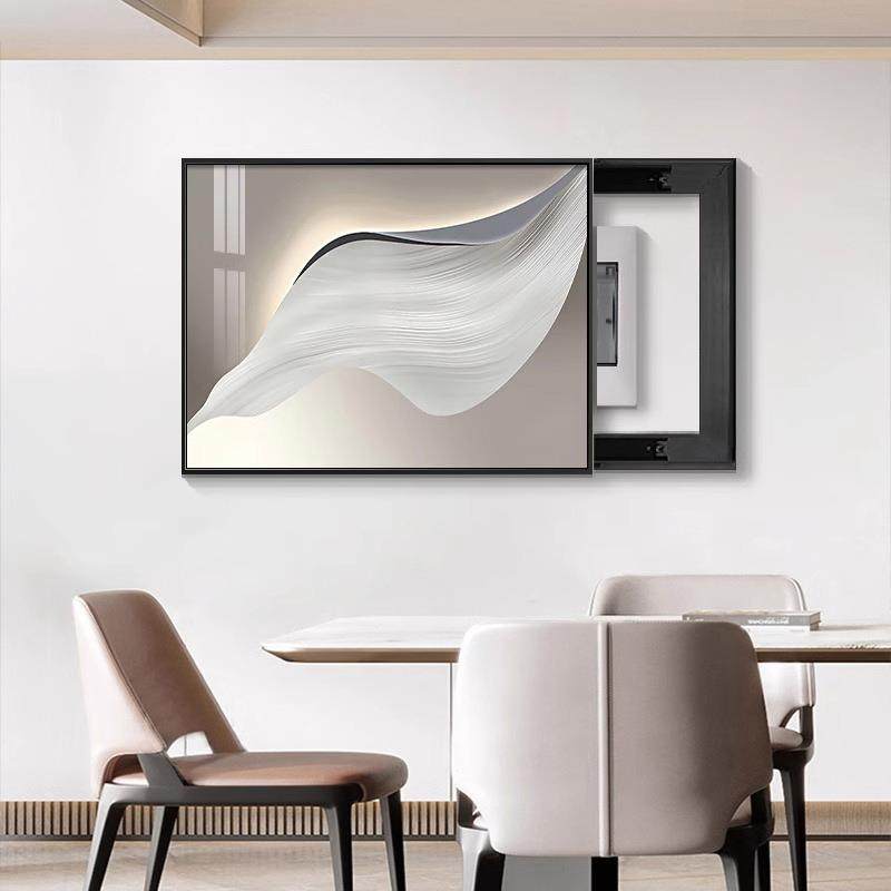 抽象简约表箱装饰FXX画掀盖电箱盖电板遮挡级高感弱电箱配电箱挂