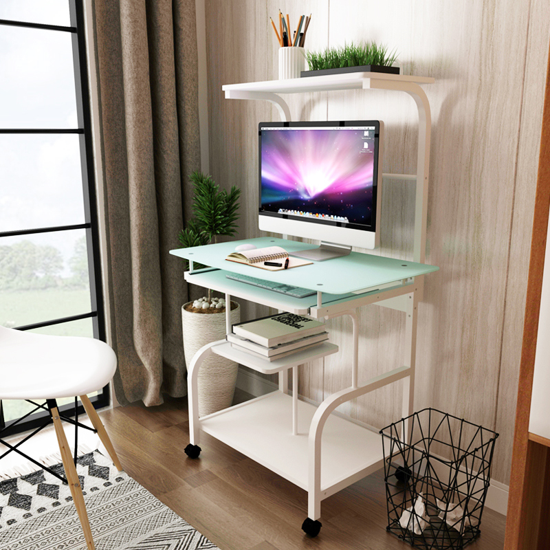 电脑台式桌家用简易小户型书桌卧室ins床边桌简约桌子可移动60cm