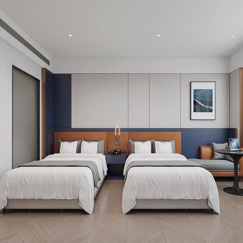 精品酒店家具定制宾馆家具商务酒店家具床公寓家具民宿家具皮革床