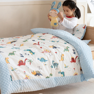 婴儿纯棉豆豆绒被套100x120x150儿童幼儿园宝宝冬季加厚全棉被罩.