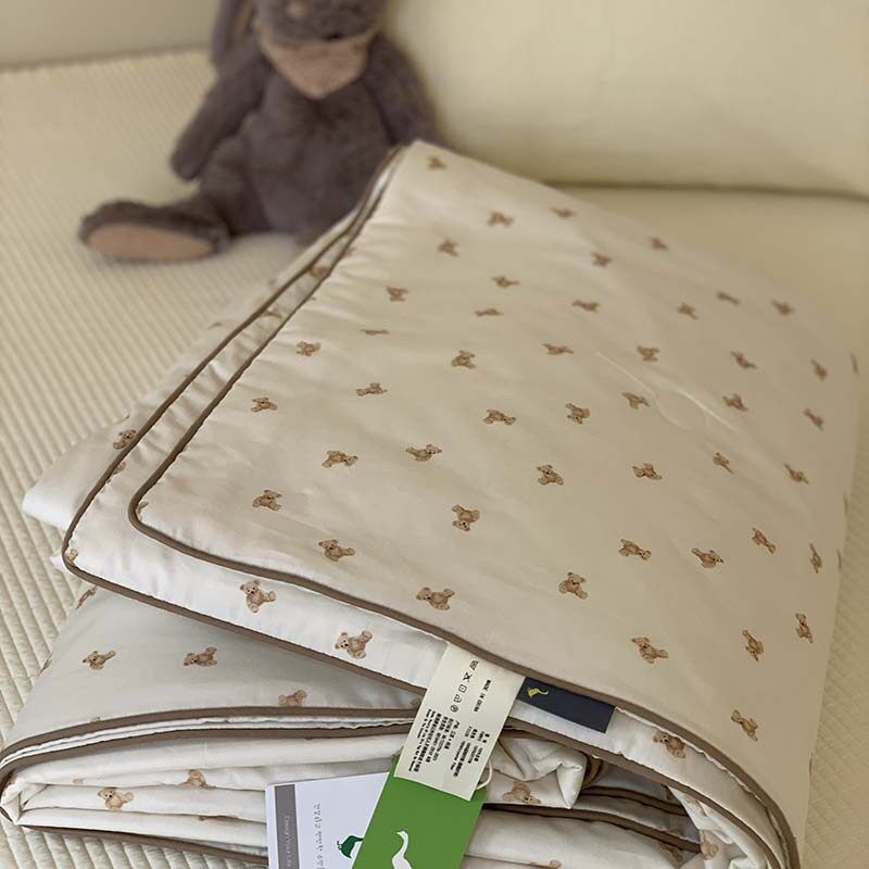 韩国大鹅全棉夏凉被韩系小碎花2米夏季夏被可水洗纯棉双人空调被