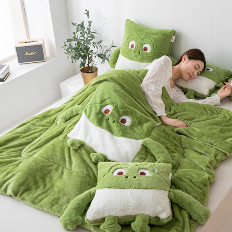 摺叠加厚保暖兔绒抱枕被子两用办公室午睡沙发靠枕二合一汽车上冬,居家布艺,抱枕被,淘宝优惠券,粉丝福利购,淘宝优惠卷