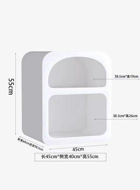 法式木质床头柜储物柜卧室小型床边收纳柜奶油风置物柜装饰摆件