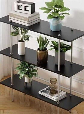 2024新款花架子客厅落地式w置物架多层不锈钢展示架边几阳台储物