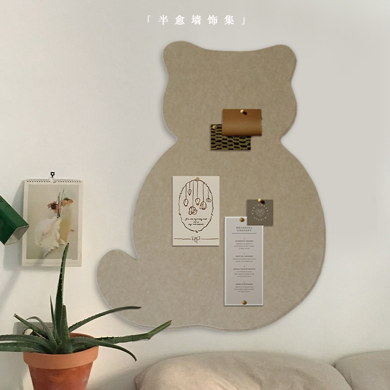 毛毡板照片墙展示板墙面装饰软木板墙贴照片挂墙板愿景板相片背景