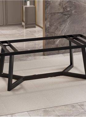 桌碳素大板桌脚餐20240102大理石铁艺桌腿岩板茶桌架办公桌脚金属