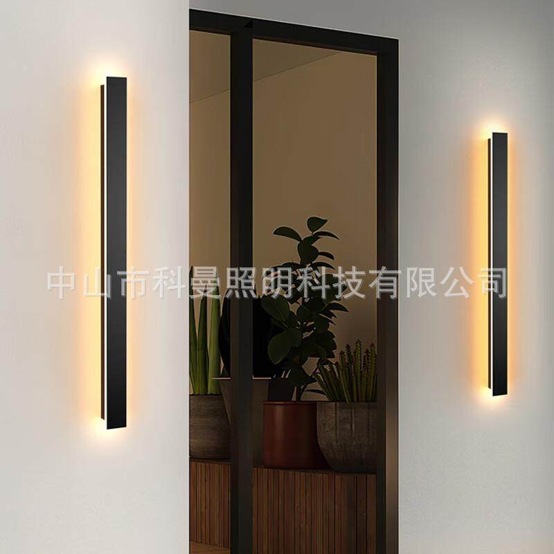 户外壁大灯防水极墙简长条别墅外灯太阳KM-6018能现代室口外庭院