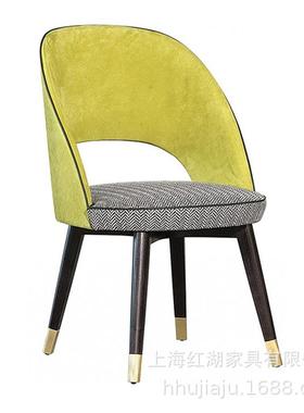 厂家促销设计铜师典椅高档休现闲椅纯60382脚餐经厅酒店代咖啡厅