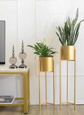 艺花架子落地式置物架台室客厅多阳层铁轻奢吊内兰86025绿萝花盆