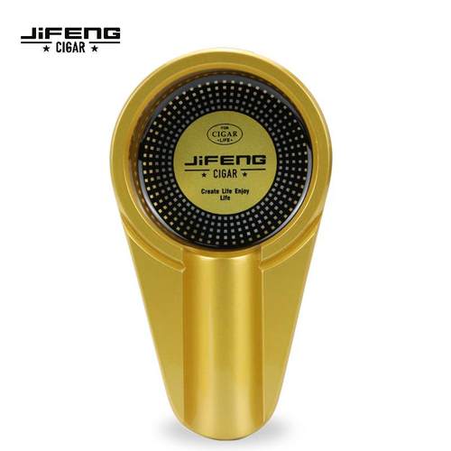 jifeg季风雪茄烟灰缸创n金属不锈钢雪茄缸随身便携烟盅雪885烟意