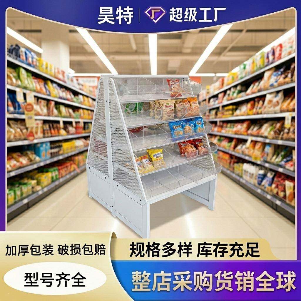 双面零架好想来同款货架双层面多食透明组装超363零食架市货架展