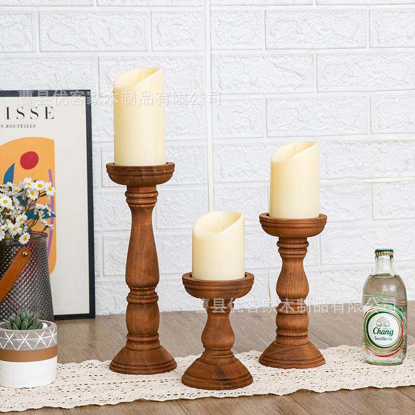 家用复古蜡台装饰晚餐烛台香薰蜡烛马罗件柱摆240817餐桌北欧节日