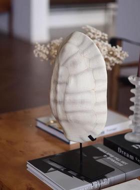 中古风仿真龟壳雕摆塑件家FMG居客厅玄关装电视柜复古桌饰面艺术