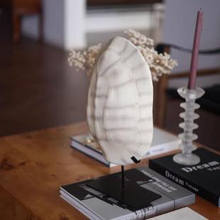 中古风仿真龟壳雕摆塑件家FMG居客厅玄关装 电视柜复古桌饰面艺术