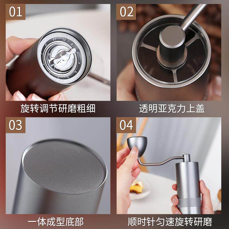 手磨豆摇机手磨咖啡机咖便啡豆研磨器七星不锈钢芯JW-N002手动携