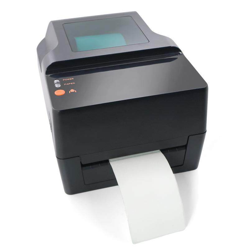 优库TT403单条码标签打干印铜版亚银纸热机转印标签不胶面TT403单