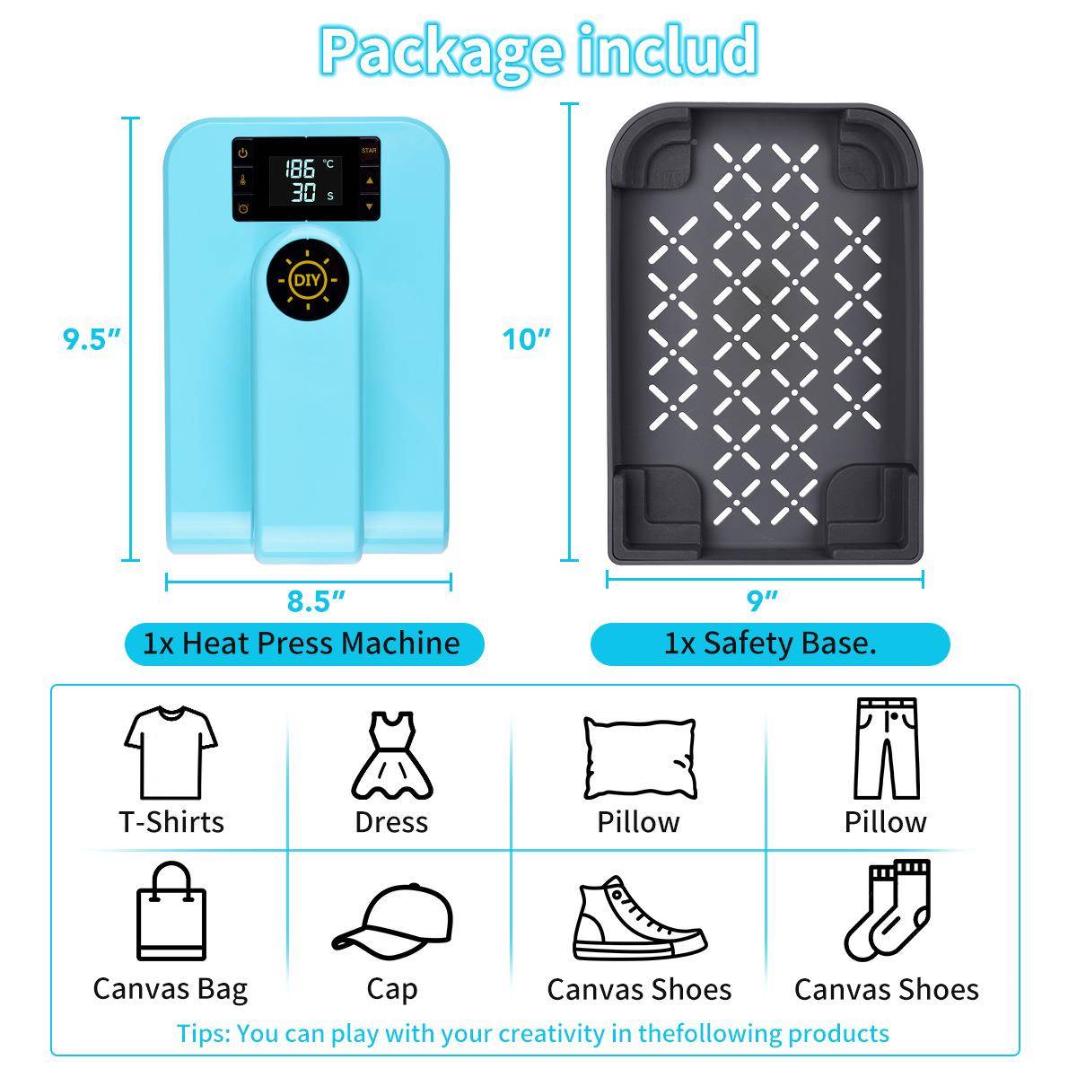 新款5*7in机便携压式手持烫画迷你热机家小型热用转20080印机