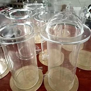 明有机璃玻圆桶亚透克676力圆管底干货果展示桶圆封形透明桶高透