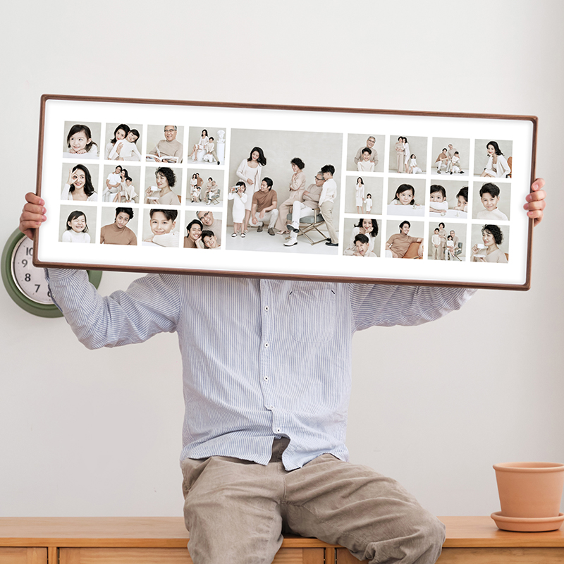 照片墙相框组合玄关挂饰全家福大A相框挂墙婚纱照相框洗照片冲印