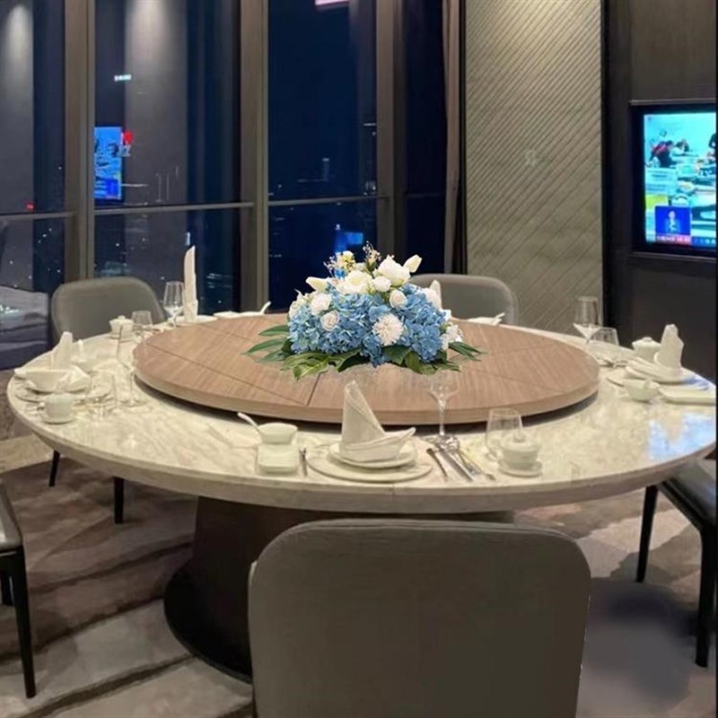 【折扣价】酒摆店大圆摆餐件桌转盘中间装饰餐桌花V花桌花宴会花