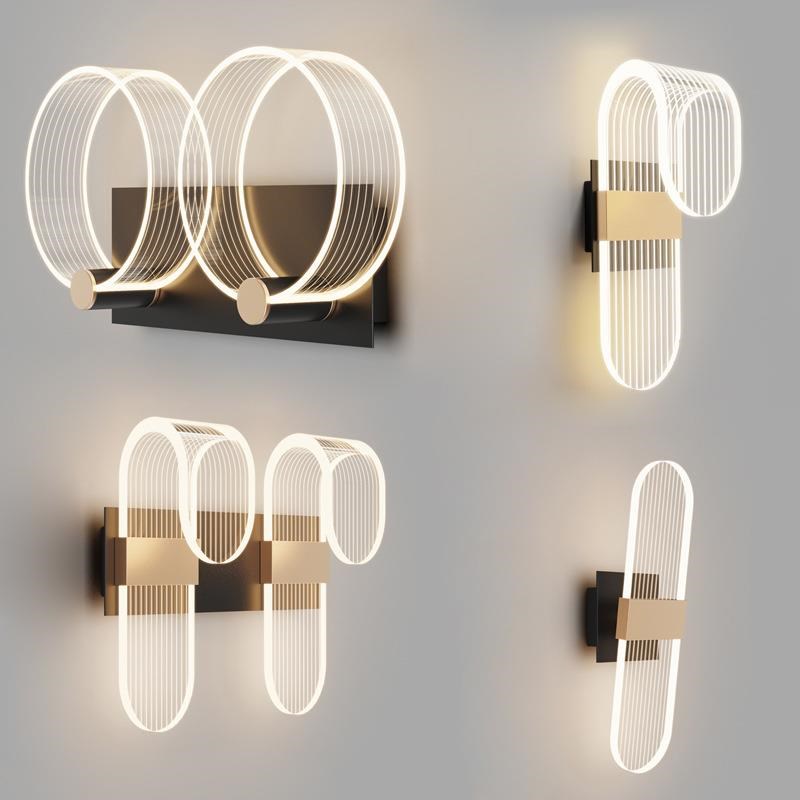 壁灯床头灯现代简约过道走廊卧室B客厅背景墙北欧轻奢创意楼梯灯