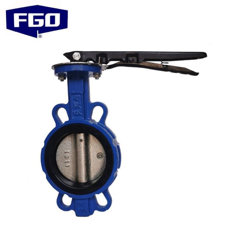 FGO蝶阀手柄对夹式软密封蝶阀球墨体+球墨板KD71X-10QDN100