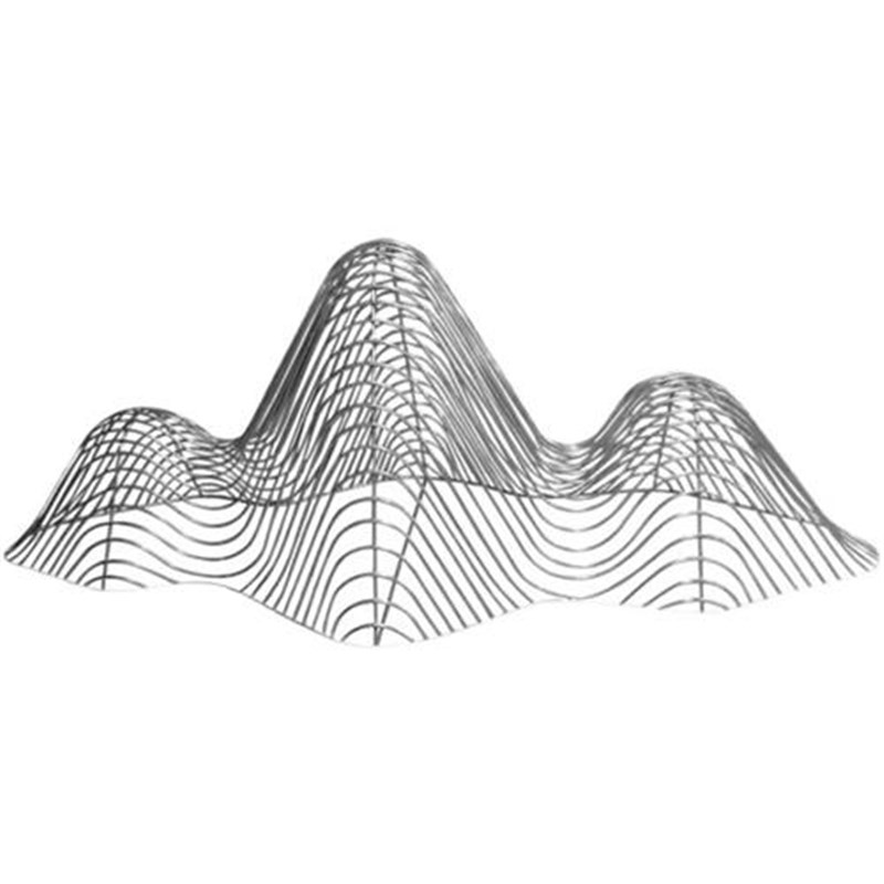 不锈钢镂空假山雕塑户外大型铁艺切片金属山形Q水池售楼处落地摆