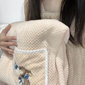 浴衣家用小浴裙可柔软浴袍珊瑚绒可裹可爱吸水速干夏天女兔穿吊带