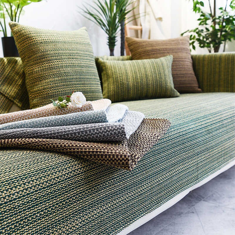 高端沙发垫棉麻质感老粗布防滑客厅四季亚麻O盖布坐垫简约套罩巾