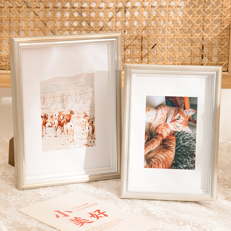 北欧双色轻奢6寸7寸8 10寸摆台客厅卧室相M片框架冲洗照片做成相
