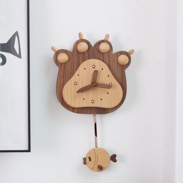 【鱼和熊掌挂钟】创木工房挂钟钟表创意礼品客厅装饰挂件时钟挂表,家居饰品,挂钟,淘宝优惠券,粉丝福利购,淘宝优惠卷