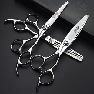 理发店专业平剪牙剪6寸7寸柳叶剪翘剪发型师专用美发X剪刀工具全