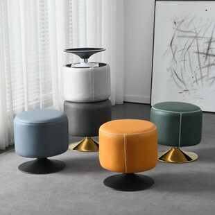 禅意 沙发脚凳KTV圆凳办公室梳妆凳化妆凳茶几凳凳子茶台客厅旋转