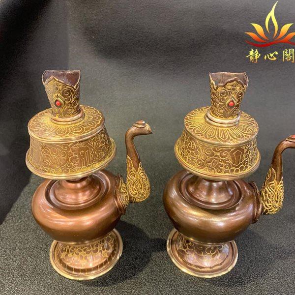 尼泊尔手工纯铜雕花贲巴壶净水瓶文巴壶奔巴灌顶摆件家用摆件居家,家居饰品,装饰摆件,淘宝优惠券,粉丝福利购,淘宝优惠卷