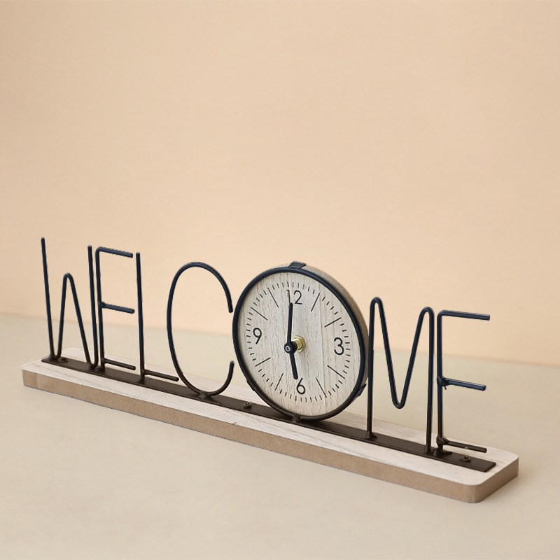 手工创意a电视柜装饰摆件家居客厅卧室玄关酒柜办公室桌面时钟摆