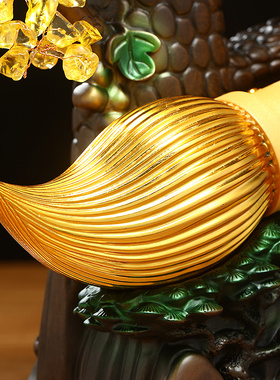 大笔进财发财树摆件中式招财客厅办公室酒柜装饰店铺乔迁开业礼品