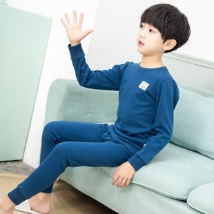 薄款 纯棉秋衣秋裤 全棉a类男宝男孩小童儿童线衣线裤 男童内衣套装
