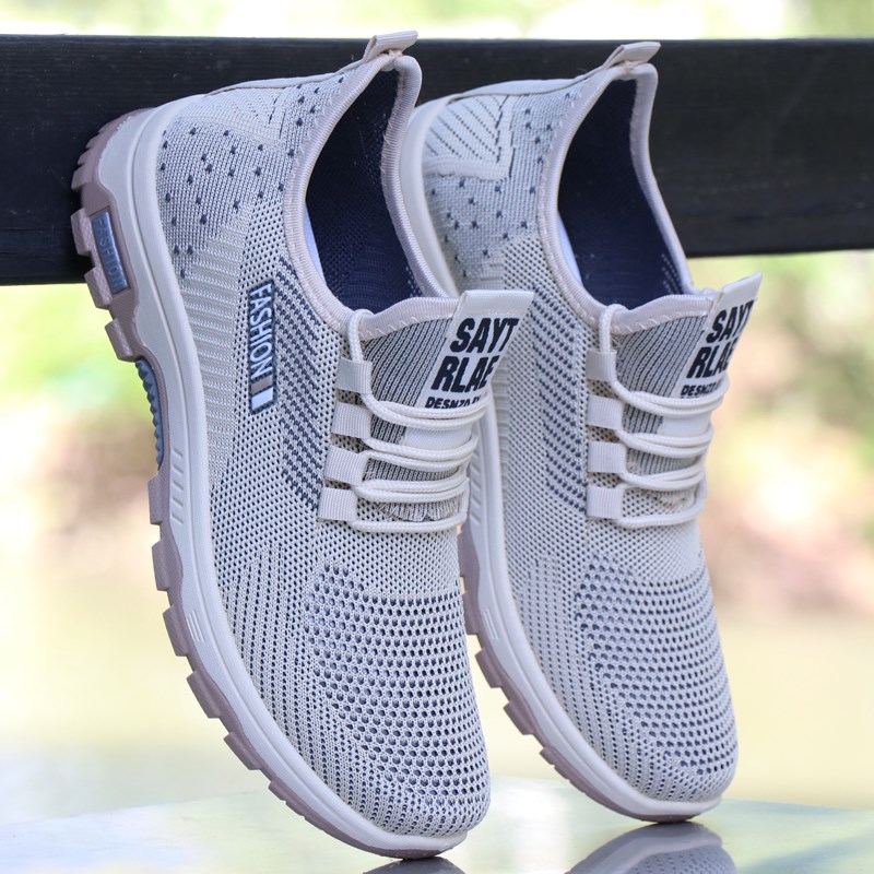 夏季洞洞男鞋一脚蹬懒人鞋网面透气轻便软底休闲鞋镂空薄款网鞋男