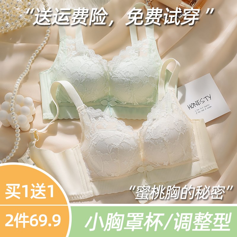 内衣女2024新款爆款小胸聚拢中厚收副乳防下垂提拉上托无钢圈文胸