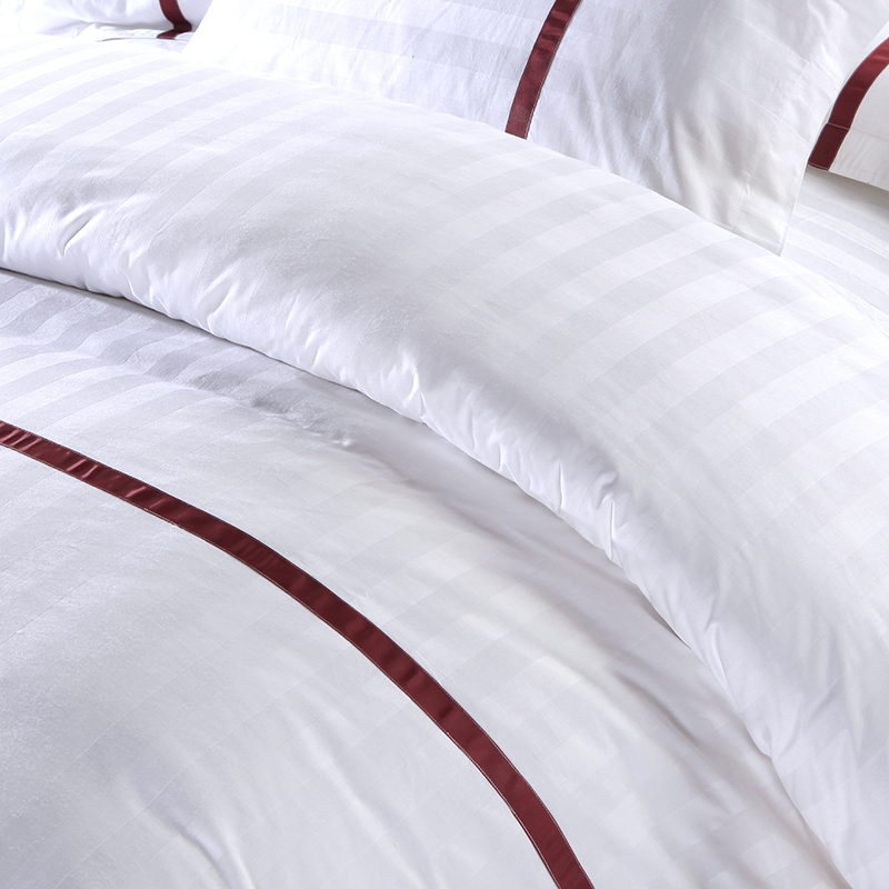 酒店床上用品三四件套加密纯棉白色宾馆全棉床单被套件冬季厚保暖
