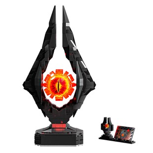 美及13070索伦之眼黑塔黑城建筑模型桌面摆型拼插装积木益智玩具