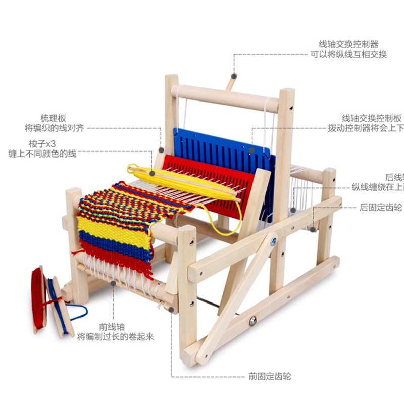 幼儿园编织c区材料手工制作小学生儿童织布机毛线DIY挂毯编织教具