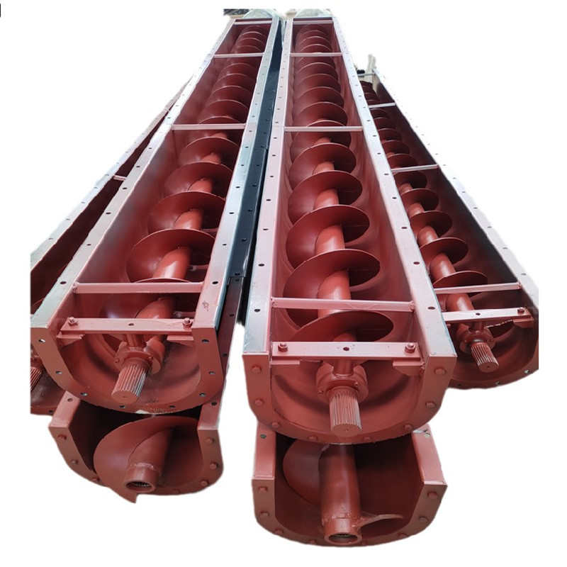 螺旋输送机U型管式无轴绞龙叶y片干粉污泥煤矿颗粒木屑上料提升机