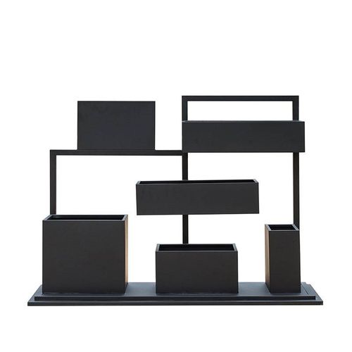 餐厅室内简约组合移动外摆围栏金属多层铁艺花槽户外花箱庭院花架