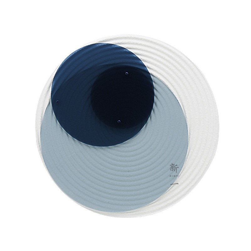 欧式简约客厅装饰画亚克力立体实物画沙发背景墙圆形组合玄关挂画