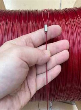 新品30b4不锈钢红色包胶钢丝绳细软钢丝线穿珠线穿饰品吊绳拉网线