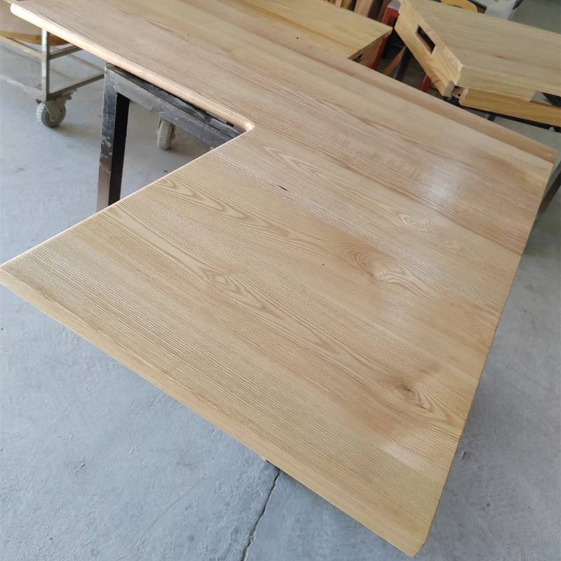 定制白蜡木餐桌板实木书桌台面板原木家具榆木吧台板窗台板异型板