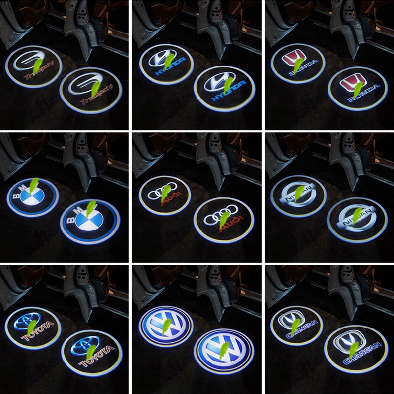 车门迎宾灯开门无线感应投影氛围灯装饰灯汽车国潮照地灯改装