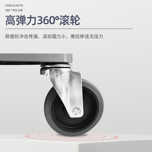 酒店收餐车三层推车大小移动收碗车撤餐车多功能塑料餐厅饭店商用